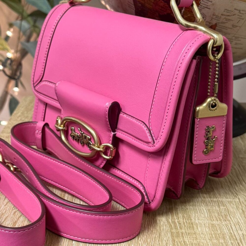 SOLD- Coach Retail 2021 Hero shoulder bag in Petunia Pink
